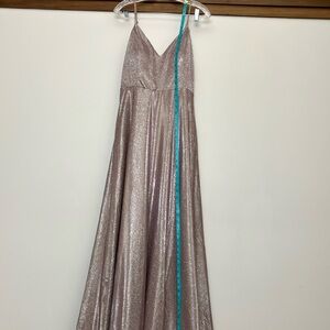 Shimmering Evening Gown Mauve Size 15 with pockets!